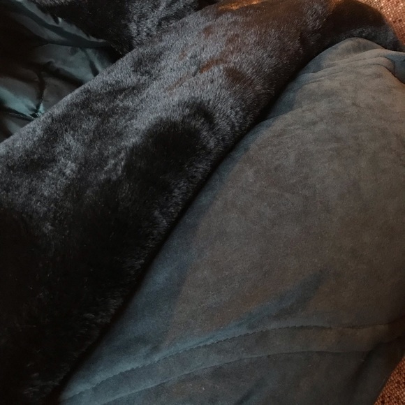 suede winter coat with faux fur trim - Picture 8 of 8